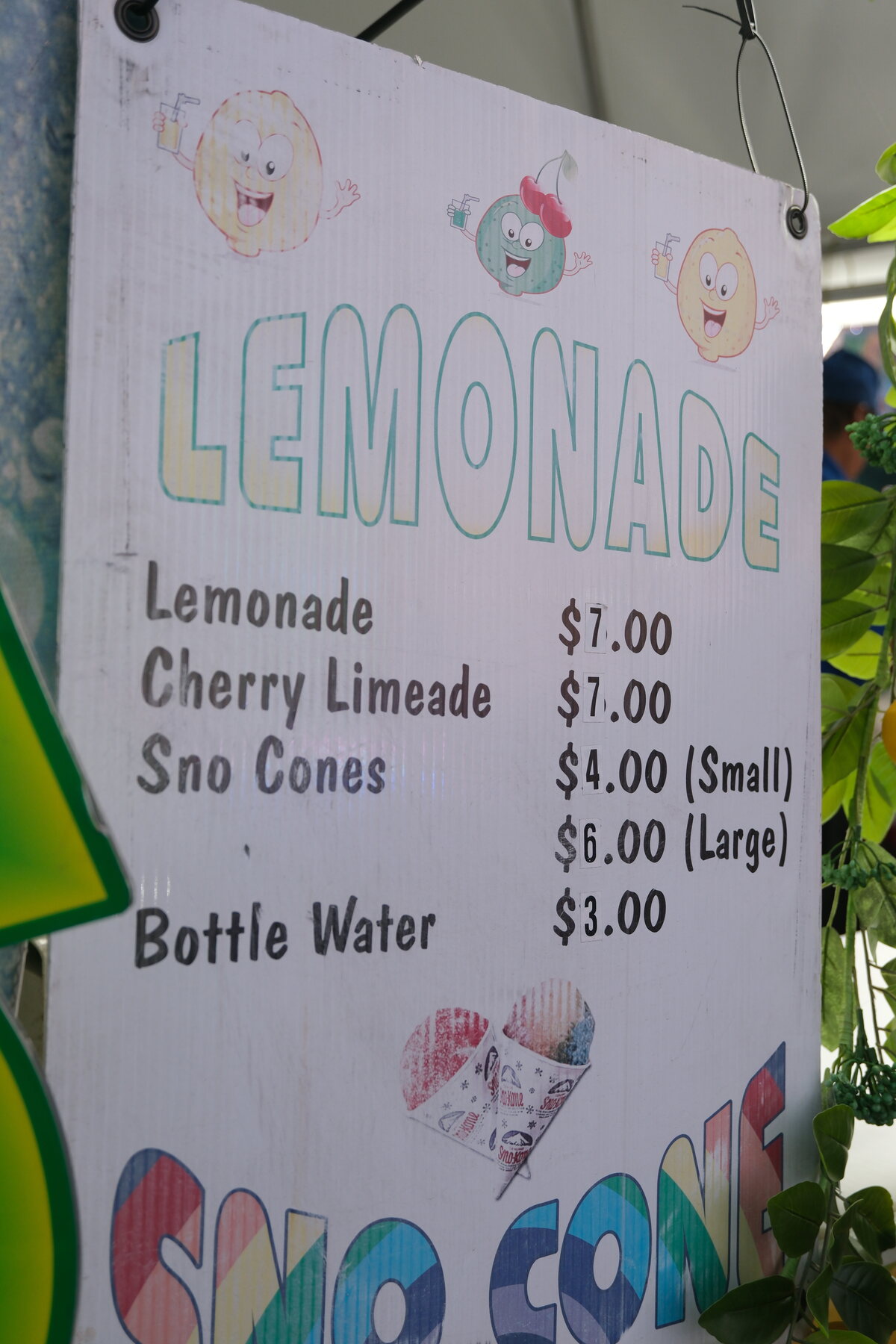 Lemonade, $7